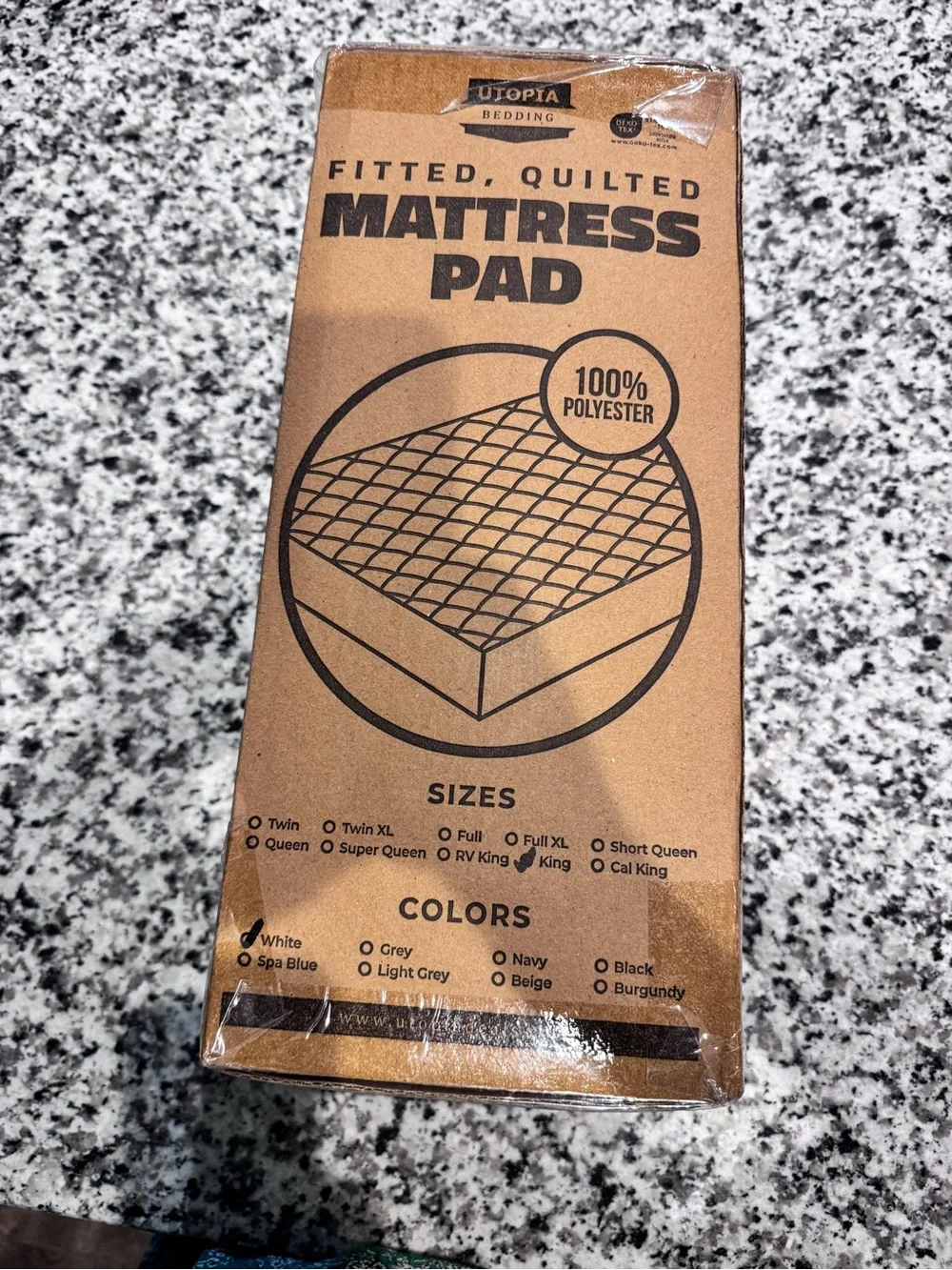 New king size Topia white Mattress Pad